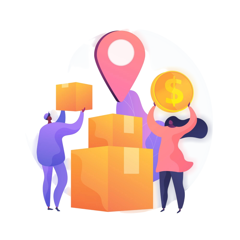 targeted-delivery-express-service-shipment-address-shipping-convenient-paid-service-deliveryman-addressee-cartoon-characters-vector-isolated-concept-metaphor-illustration